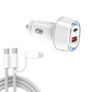 P78 55W PD3.0 + QC3.0 USB Car Charger with Type-C to 8 Pin / Type-C Data Cable, with Cable