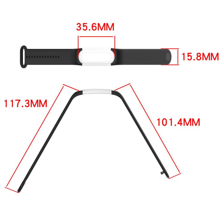 Watch Frame Integrated Reverse Buckle Silicone Watch Band, For Google Fitbit Air
