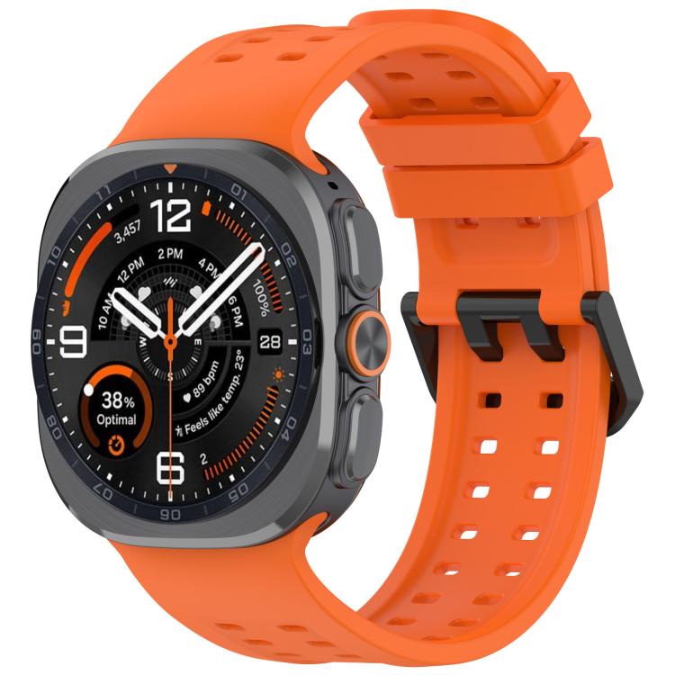 Double-Row Pin Buckle Silicone Watch Band, For Galaxy Watch Ultra2 2026 / 2025 / 1 2024