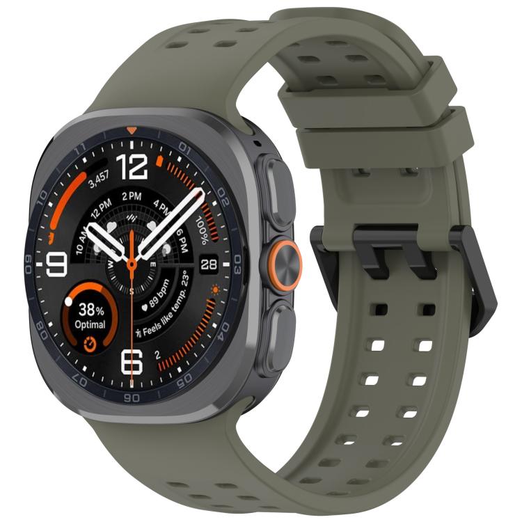 Double-Row Pin Buckle Silicone Watch Band, For Galaxy Watch Ultra2 2026 / 2025 / 1 2024