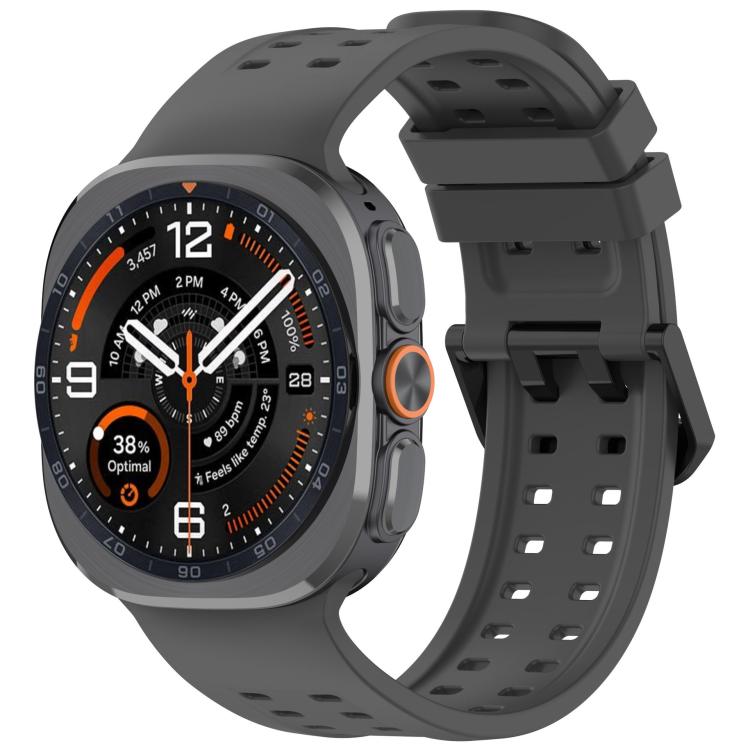 Double-Row Pin Buckle Silicone Watch Band, For Galaxy Watch Ultra2 2026 / 2025 / 1 2024