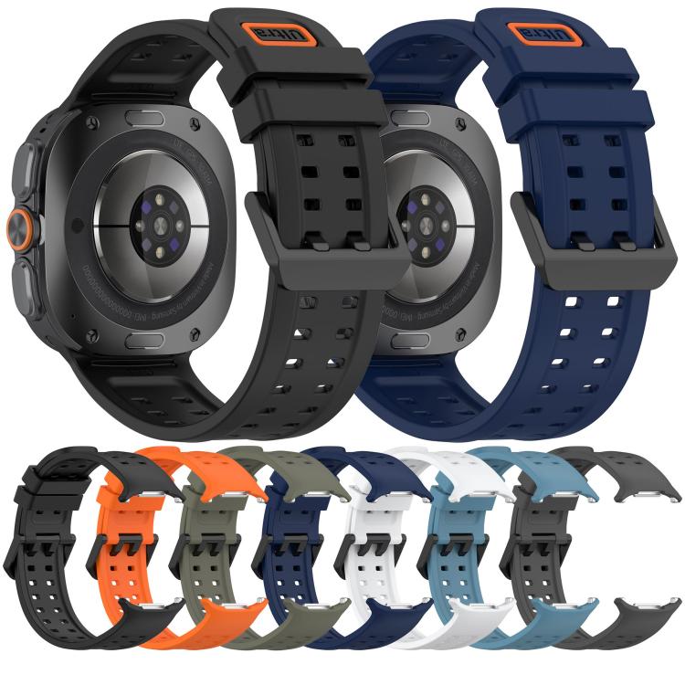 Double-Row Pin Buckle Silicone Watch Band, For Galaxy Watch Ultra2 2026 / 2025 / 1 2024