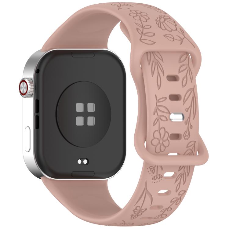 Sunflower Pattern Butterfly Buckle Silicone Watch Band, For Xiaomi Band  10 Pro / Redmi Watch 6 / 5