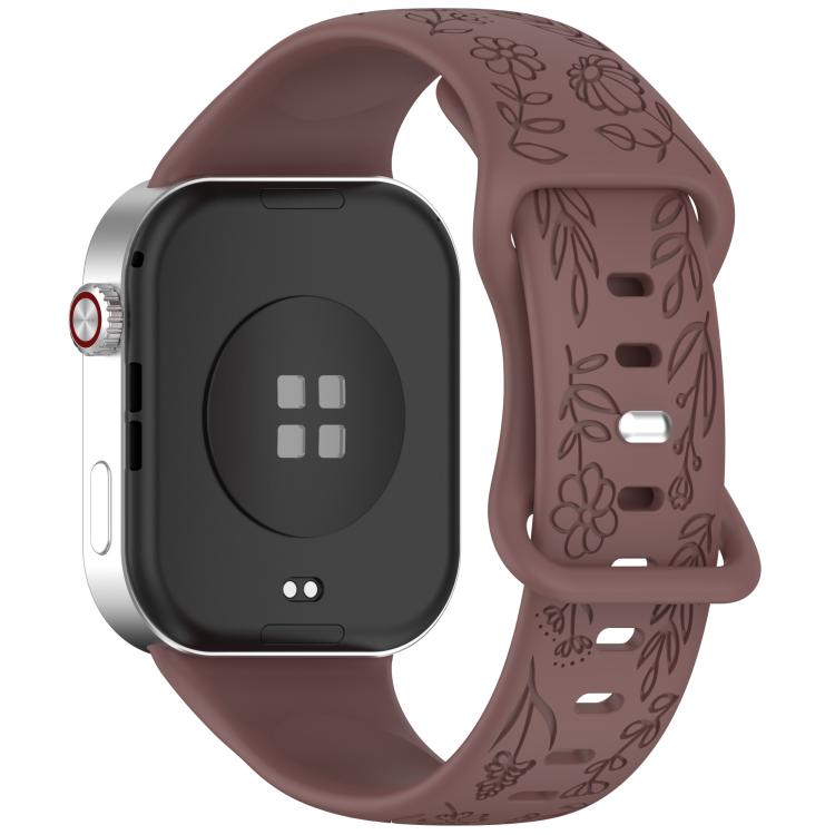Sunflower Pattern Butterfly Buckle Silicone Watch Band, For Xiaomi Band  10 Pro / Redmi Watch 6 / 5