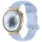 Sunflower Pattern Butterfly Buckle Silicone Watch Band, 22mm, 20mm, 18mm