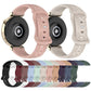 Sunflower Pattern Butterfly Buckle Silicone Watch Band, 22mm, 20mm, 18mm