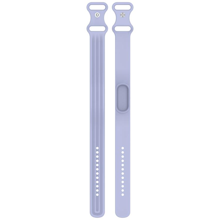 Vertical Texture Butterfly Buckle Solid Color Silicone Watch Band, For Google Fitbit Air