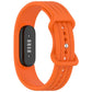 Vertical Texture Butterfly Buckle Solid Color Silicone Watch Band, For Google Fitbit Air