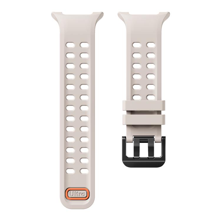 Double-Row Pin Buckle Solid Color Silicone Watch Band, For Galaxy Watch9 / 8 / 8 Classic