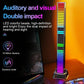 Rechargeable RGB LED light bar on tripod base, vivid rainbow illumination