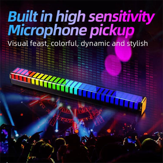 L026 Type-C Rechargeable RGB Music Rhythm Atmosphere Light For Gaming Car Desk APP Control, L026