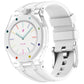 Twelve O Clock Direction Clear Plastic Case Integrated Silicone Watch Band, For Swatch Royal Pop
