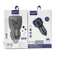 Car charger retail box packaging with product photo and 85W label