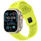 Angled Design Mesh Holes Reverse Buckle Silicone Watch Band, For Apple Watch 46mm / 49mm / 45mm / 44mm, For Apple Watch 42mm / 41mm / 40mm / 38mm