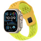 Angled Design Mesh Holes Reverse Buckle Silicone Watch Band, For Apple Watch 46mm / 49mm / 45mm / 44mm, For Apple Watch 42mm / 41mm / 40mm / 38mm