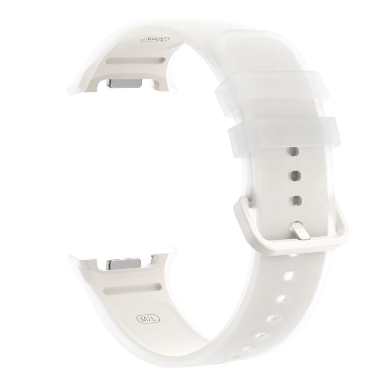 For Galaxy Watch 9 / 8 / 8 Classic Translucent Jelly Colorful Clasp Silicone Watch Band, S, L