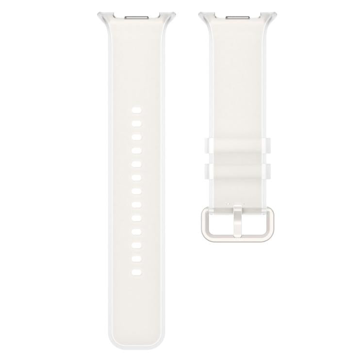 For Galaxy Watch 9 / 8 / 8 Classic Translucent Jelly Colorful Clasp Silicone Watch Band, S, L