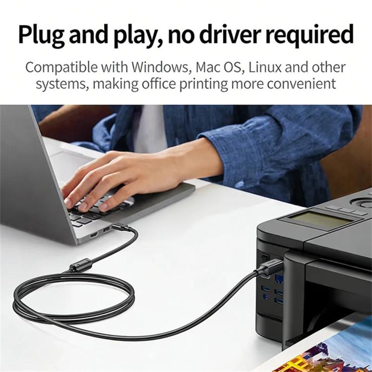 UGREEN US104 10328 USB Type-A to Type-B Square Interface Printer Connection Cable, Length: 3M, US104