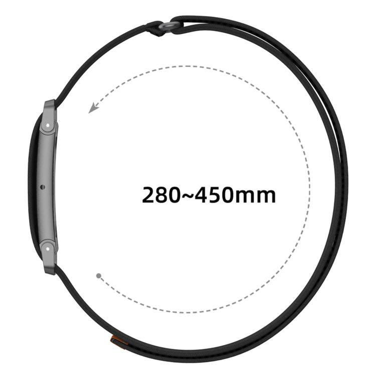 Adjustable Metal Shell Hybrid Nylon Hook and Loop Fastener Arm Band, For Google Fitbit Air