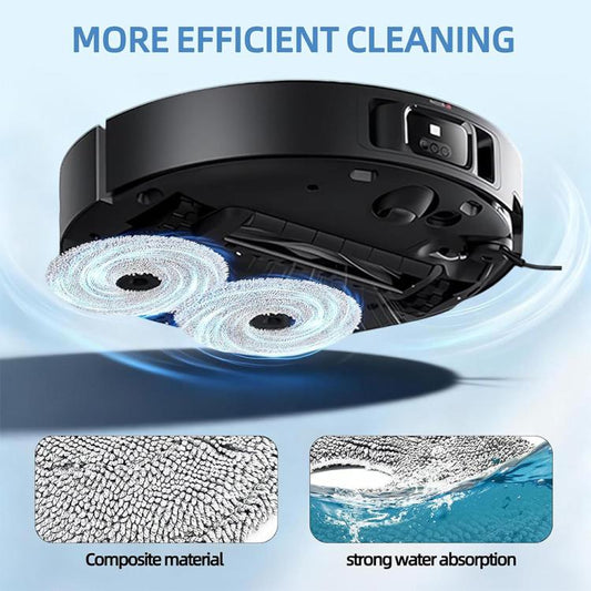 JUNSUNMAY 4pcs Washable Mop Pads Replacement for Dreame L60 Ultra / L50 Ultra / L40 Ultra / X50 Ultra / X30 Ultra / D30 Ultra