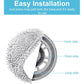 Round grey mop pad with hook-and-loop sides for easy installation