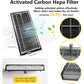 Rectangular activated carbon HEPA filter with fine mesh media