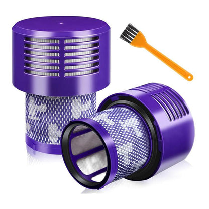 JUNSUNMAY Vacuum Filter Replacement with Clean Brush for Dyson V10, 2pcs, 1pcs