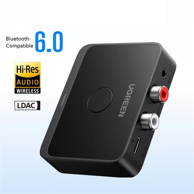 UGREEN 55545 HiFi Sound Wireless AUX Adapter Bluetooth 6.0 Audio Receiver