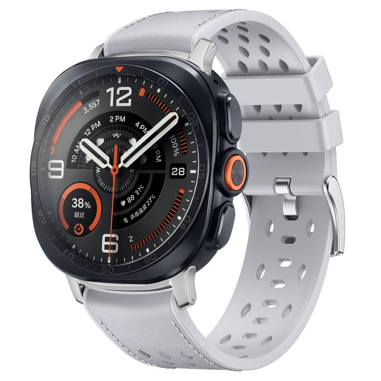 Mesh Vegan Leather-Coated Silicone Watch Band, For Galaxy Watch Ultra2 2026 / 2025 / 1 2024