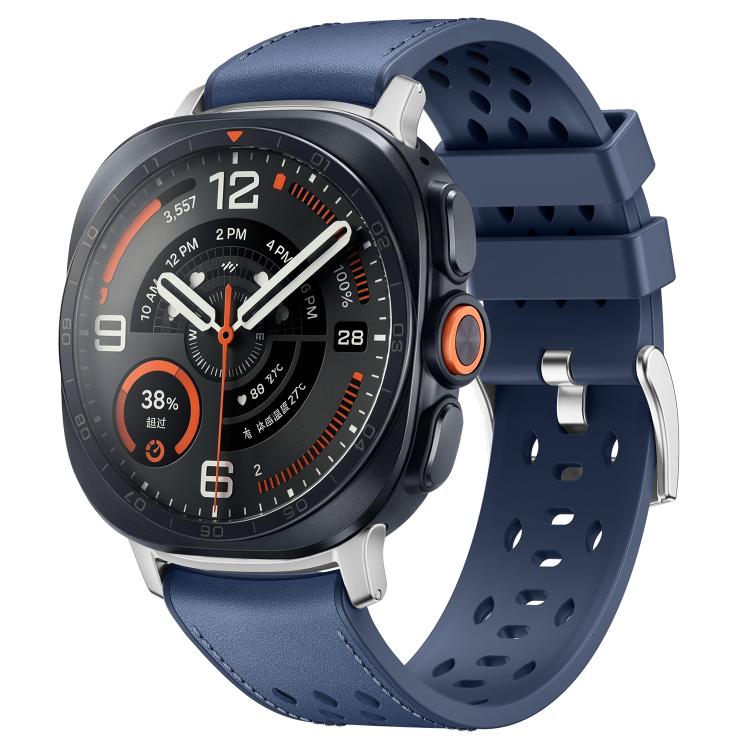 Mesh Vegan Leather-Coated Silicone Watch Band, For Galaxy Watch Ultra2 2026 / 2025 / 1 2024