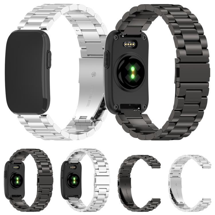 Three Beads Folding Buckle Stainless Steel Watch Band, For Garmin CIRQA Smart Band