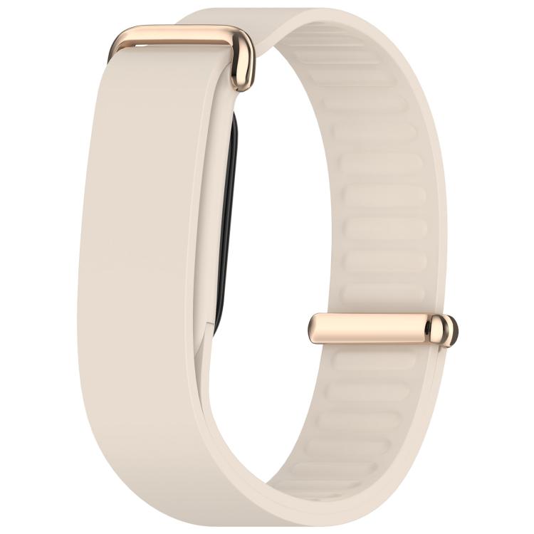 Metal Buckle Wave Texture Silicone Watch Band, For Google Fitbit Air