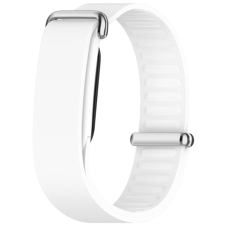 Metal Buckle Wave Texture Silicone Watch Band, For Google Fitbit Air