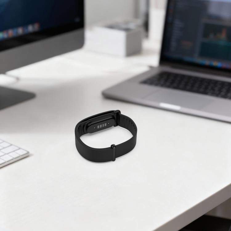 Metal Buckle Wave Texture Silicone Watch Band, For Google Fitbit Air