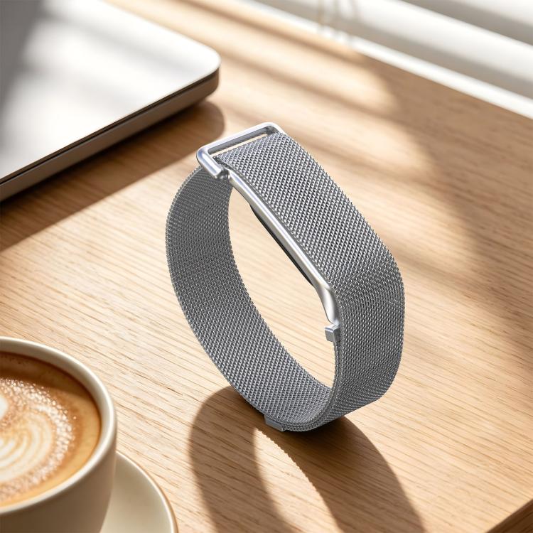 Metal Case Integrated Milanese Magnetic Stainless Steel Watch Band, For Google Fitbit Air