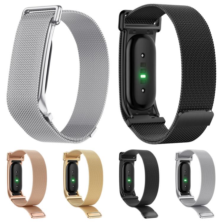 Metal Case Integrated Milanese Magnetic Stainless Steel Watch Band, For Google Fitbit Air