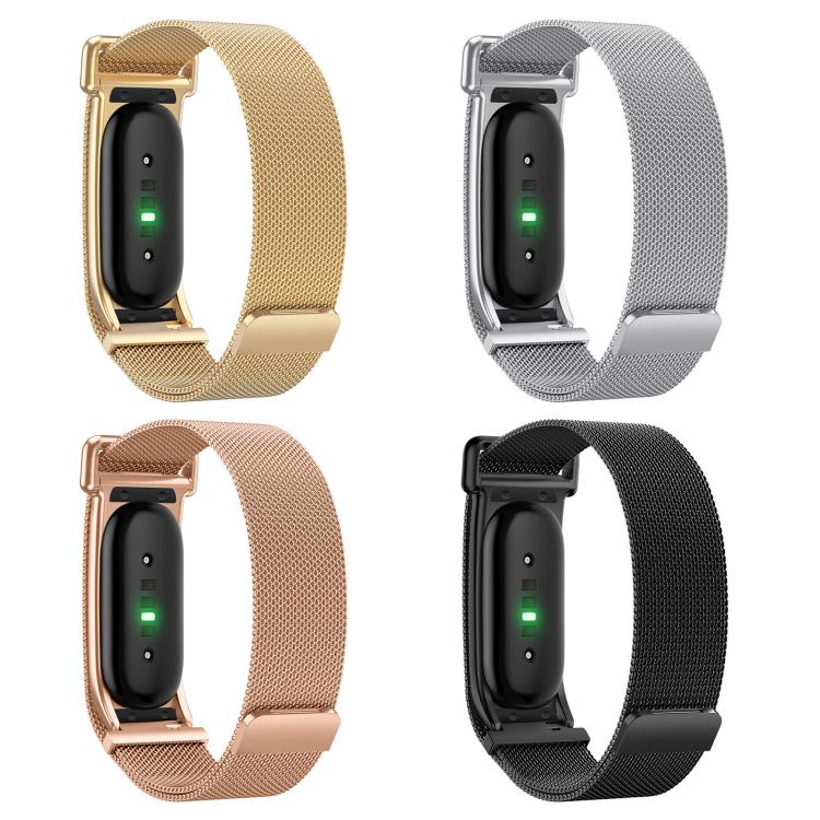 Metal Case Integrated Milanese Magnetic Stainless Steel Watch Band, For Google Fitbit Air