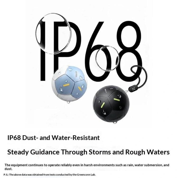 UGREEN FT309 IP68 Waterproof Soccer Ball Smart Tracker 110dB Item Locator Works