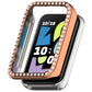 Single Row Diamond Half Coverage Hollow PC Watch Protective Case, For Honor Band 11