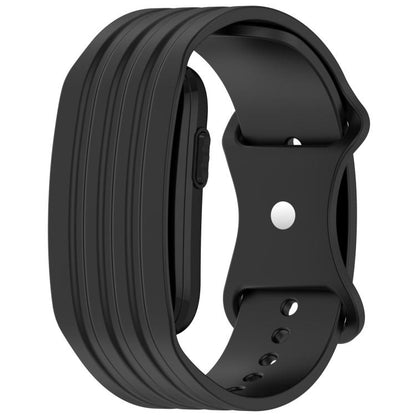Butterfly Buckle Solid Color Silicone Watch Band, For Garmin CIRQA Smart Band