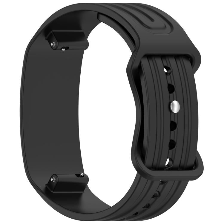 Butterfly Buckle Solid Color Silicone Watch Band, For Garmin CIRQA Smart Band