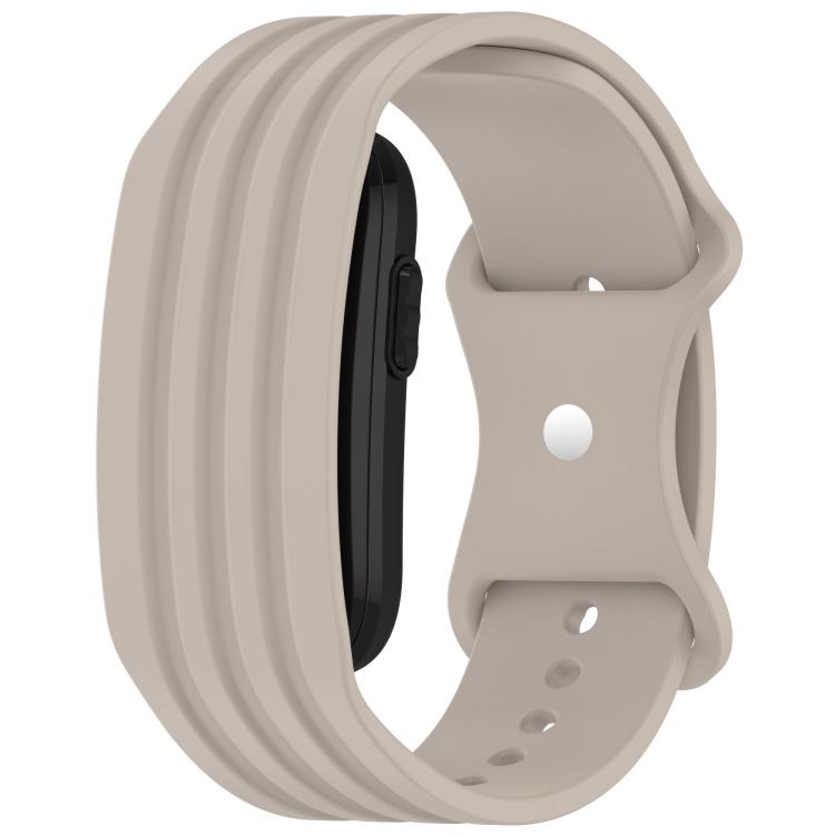 Butterfly Buckle Solid Color Silicone Watch Band, For Garmin CIRQA Smart Band