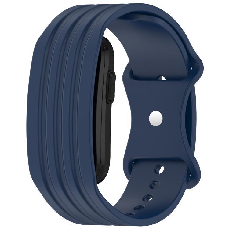 Butterfly Buckle Solid Color Silicone Watch Band, For Garmin CIRQA Smart Band