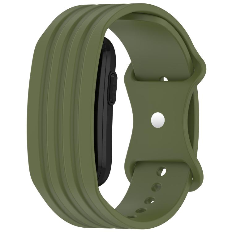 Butterfly Buckle Solid Color Silicone Watch Band, For Garmin CIRQA Smart Band