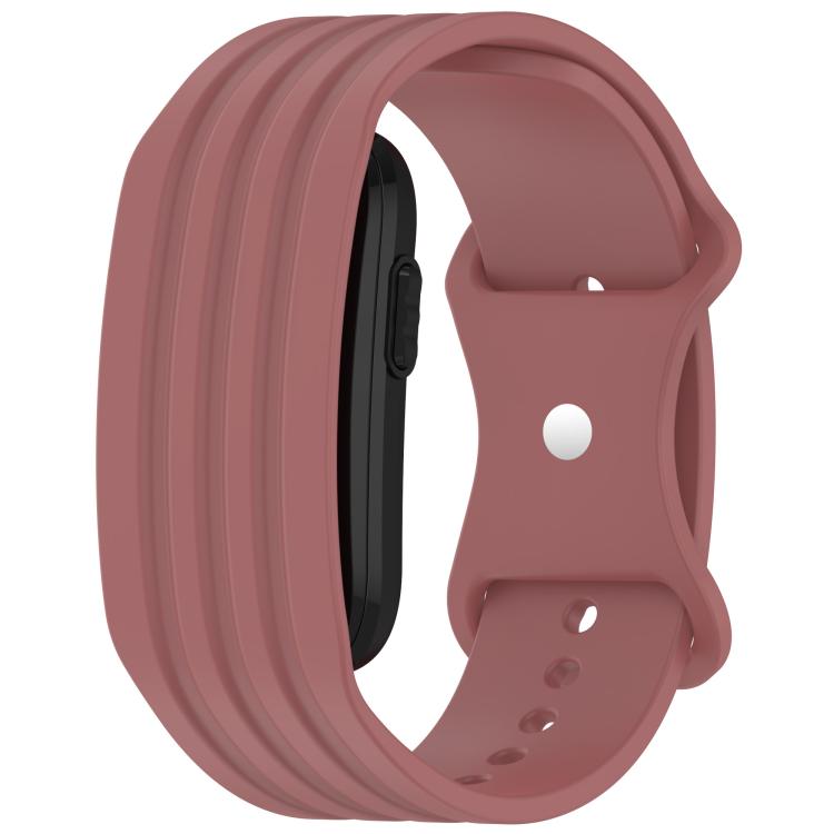 Butterfly Buckle Solid Color Silicone Watch Band, For Garmin CIRQA Smart Band