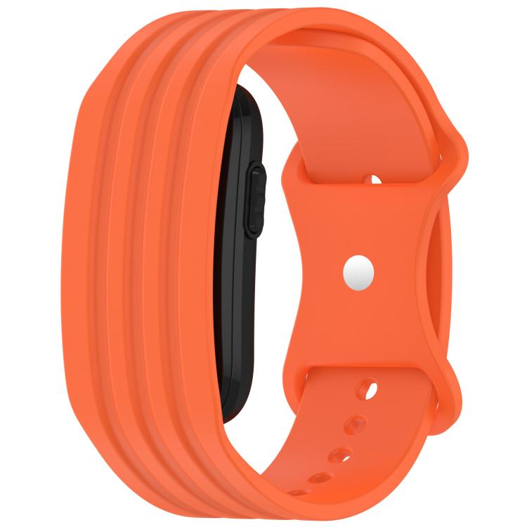 Butterfly Buckle Solid Color Silicone Watch Band, For Garmin CIRQA Smart Band