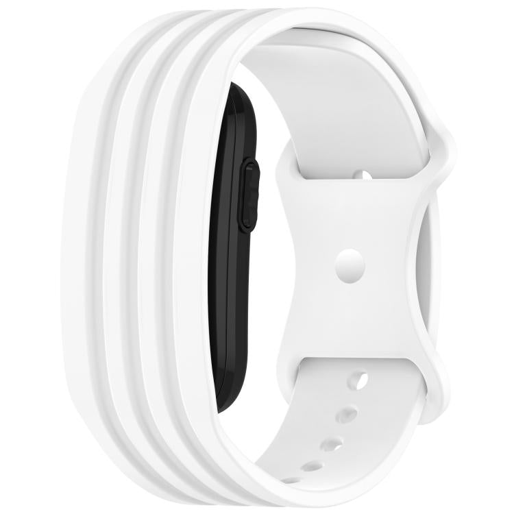 Butterfly Buckle Solid Color Silicone Watch Band, For Garmin CIRQA Smart Band