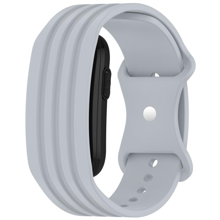 Butterfly Buckle Solid Color Silicone Watch Band, For Garmin CIRQA Smart Band