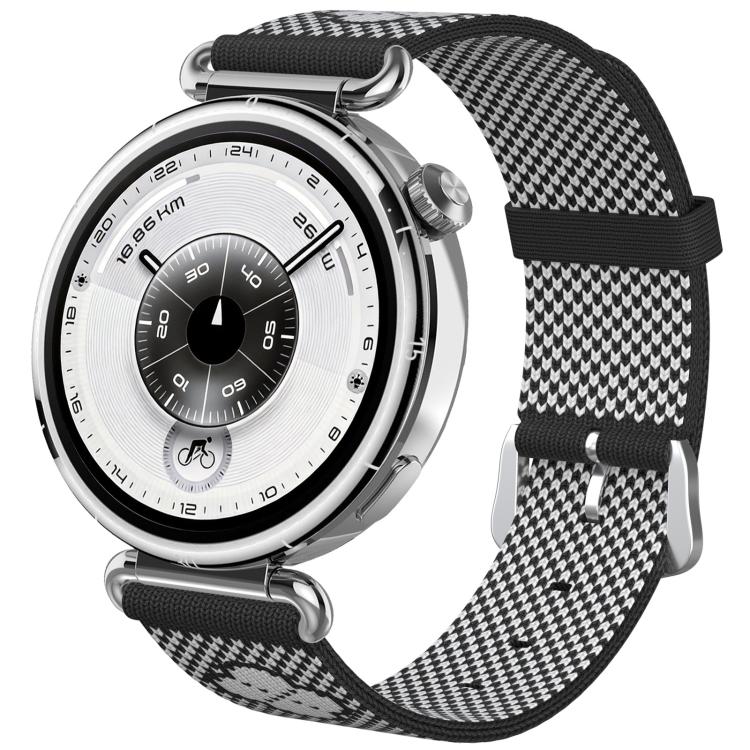 Floral Print Seamless Knitted Nylon Watch Band, 18mm