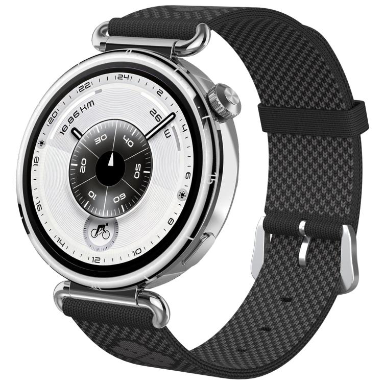 Floral Print Seamless Knitted Nylon Watch Band, 18mm